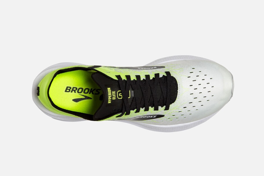 Hyperion Elite 2 Brooks Spikes Shoes NZ Mens - White/Black - AICNZO-524